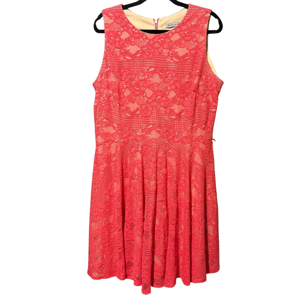 Danny & Nicole Coral Fit and Flare Sleeveless Dress